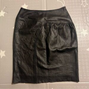 Linden‎ OG Windinge Black Soft Leather Pencil Skirt
